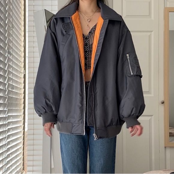 Topshop collared bomber utility jacket - Picture 3 of 4